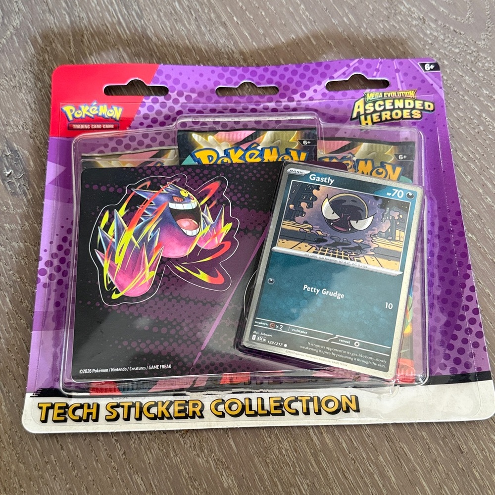 Pokemon Tech Sticker Collection - Purple, Pink, Black